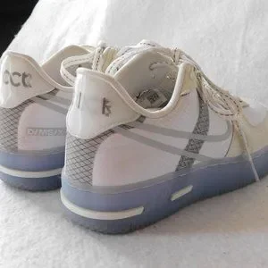 Nike Shoes Nike React Shoes Mens White With Ice Blue Sole Size